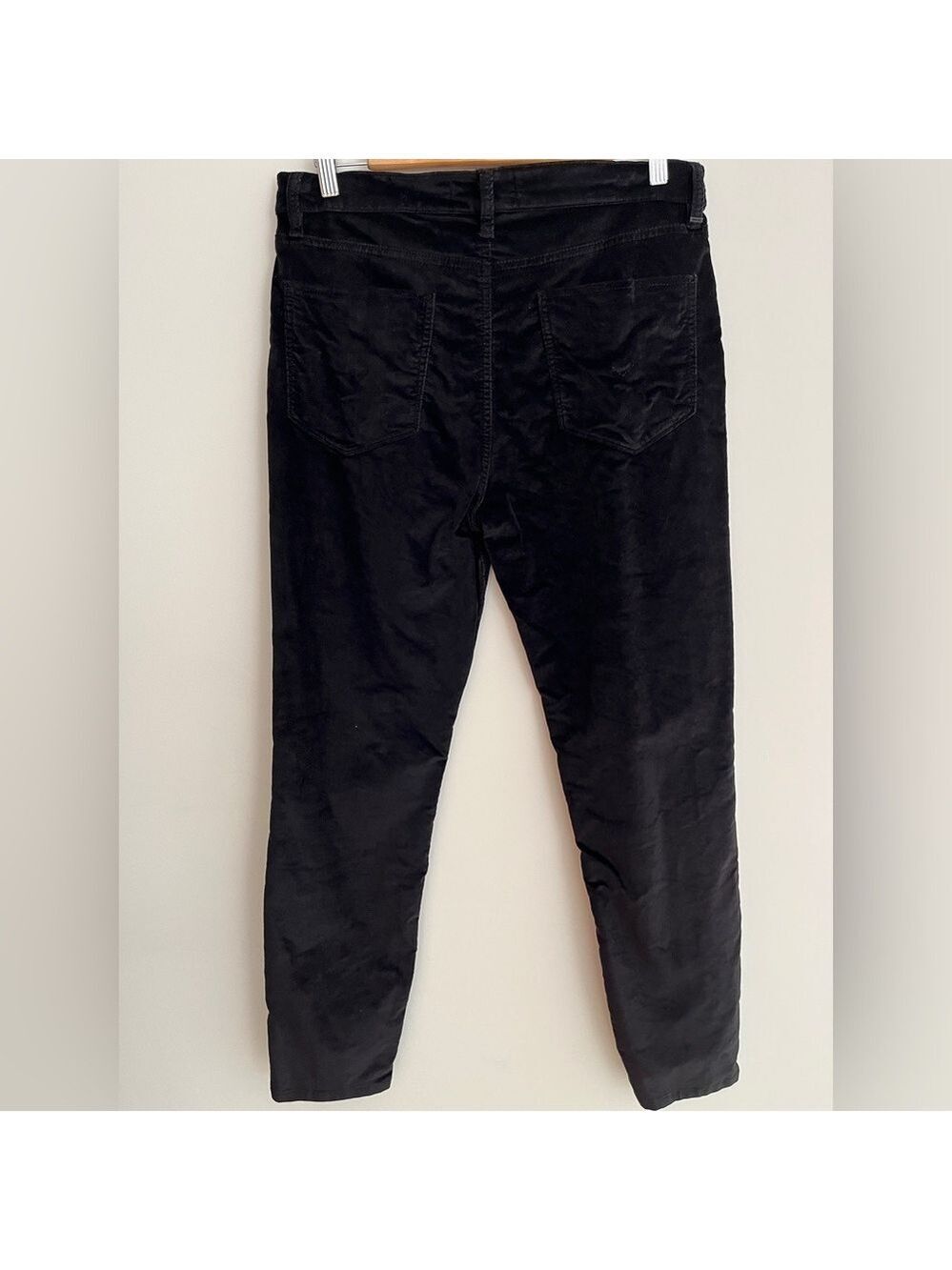 HUDSON Barbara Super Skinny High Rise Black Velvet Jeans Size 30